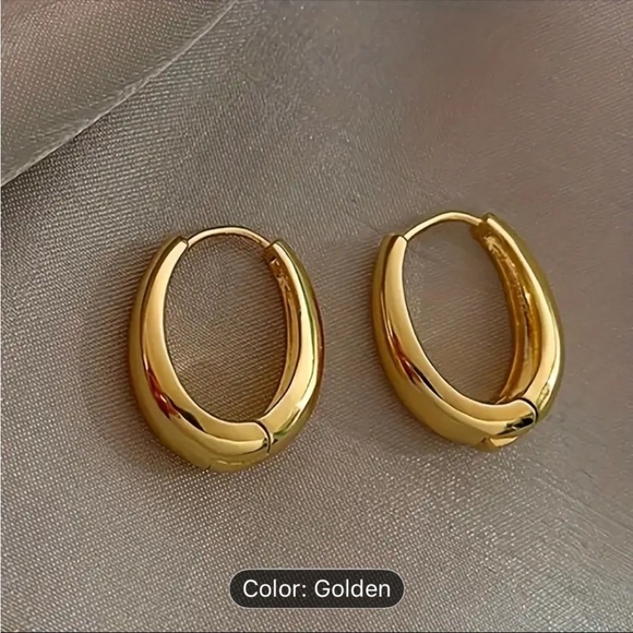 Gold Minimalist Spiral Earrings - Picture 5 of 9